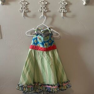 Matilda Jane Green and Blue Floral Casual Dress